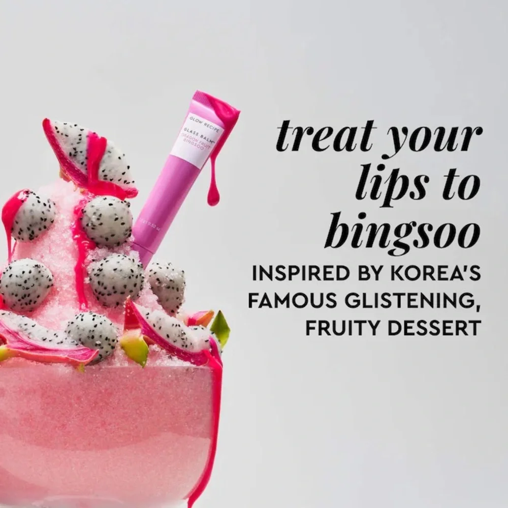 Glow Recipe DRAGONFRUIT BINGSOO Glass Balm Lip Treatment for Shine & Hydration 🆕